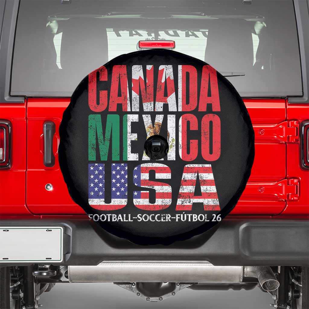 Soccer Lover Spare Tire Cover Canada Mexico USA Pride Football Futbol 2026