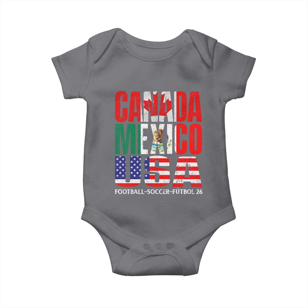 Soccer Lover Baby Onesie Canada Mexico USA Pride Football Futbol 2026