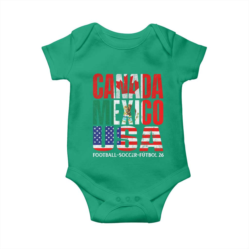 Soccer Lover Baby Onesie Canada Mexico USA Pride Football Futbol 2026