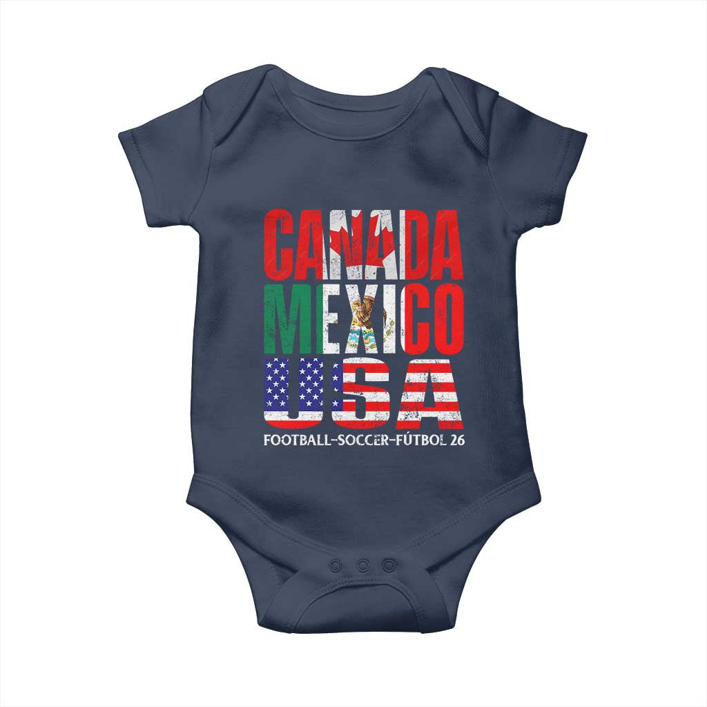 Soccer Lover Baby Onesie Canada Mexico USA Pride Football Futbol 2026