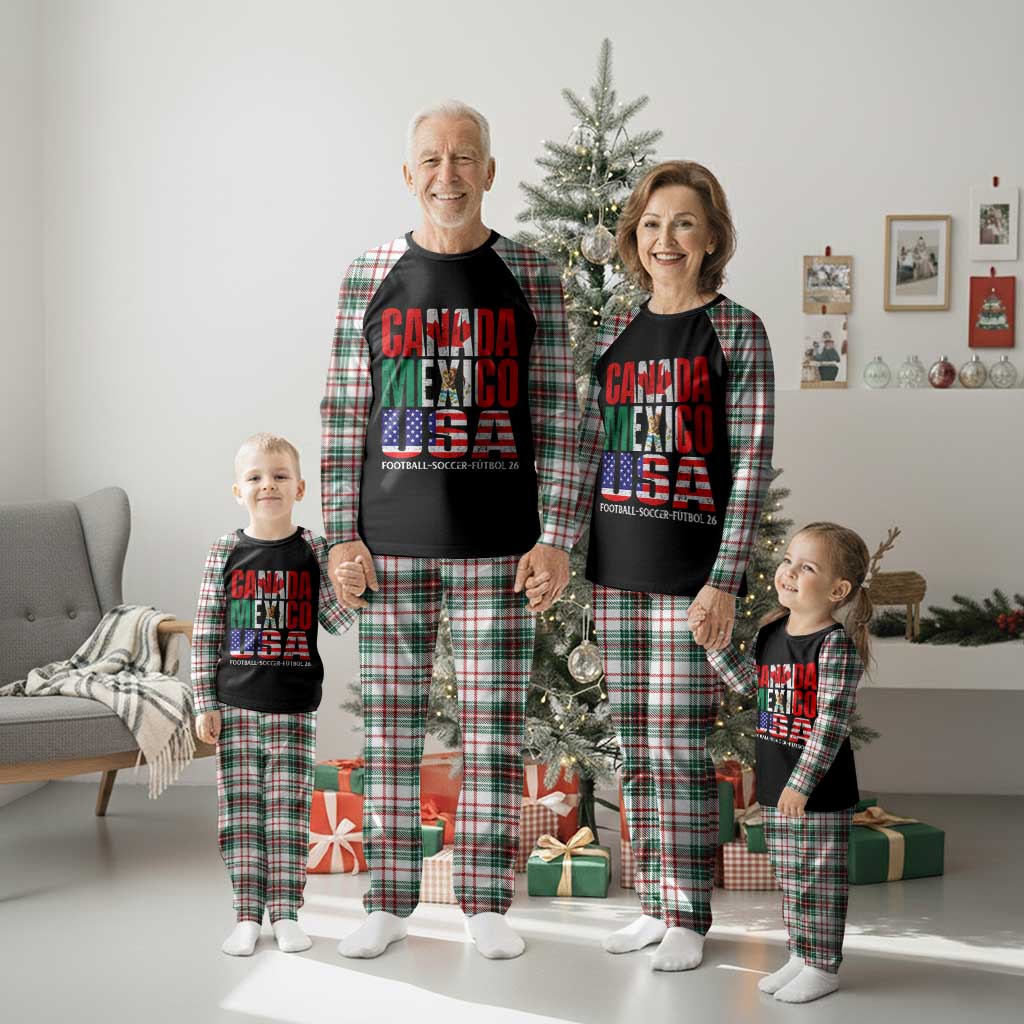 Soccer Lover Plaid Pajama Set Canada Mexico USA Pride Football Futbol 2026