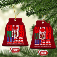 Soccer Lover Ceramic Ornament Canada Mexico USA Pride Football Futbol 2026