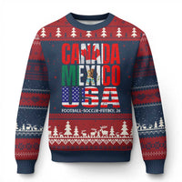 Soccer Lover Ugly Christmas Sweater Canada Mexico USA Pride Football Futbol 2026