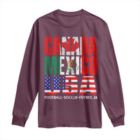 Soccer Lover Long Sleeve Shirt Canada Mexico USA Pride Football Futbol 2026