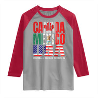 Soccer Lover Raglan Shirt Canada Mexico USA Pride Football Futbol 2026