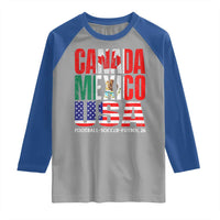 Soccer Lover Raglan Shirt Canada Mexico USA Pride Football Futbol 2026