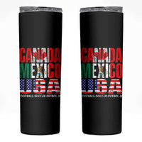 Soccer Lover Skinny Tumbler Canada Mexico USA Pride Football Futbol 2026