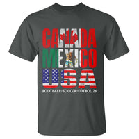 Soccer Lover T Shirt Canada Mexico USA Pride Football Futbol 2026
