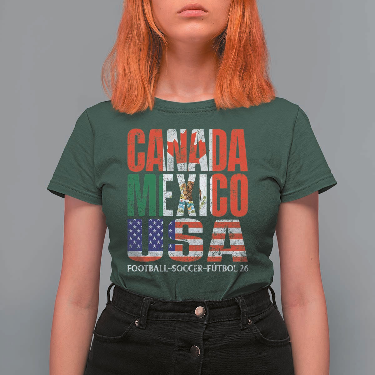 Soccer Lover T Shirt For Women Canada Mexico USA Pride Football Futbol 2026