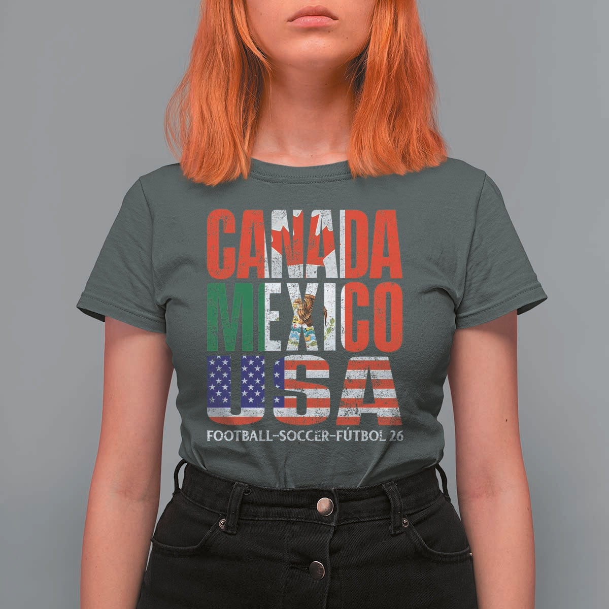 Soccer Lover T Shirt For Women Canada Mexico USA Pride Football Futbol 2026
