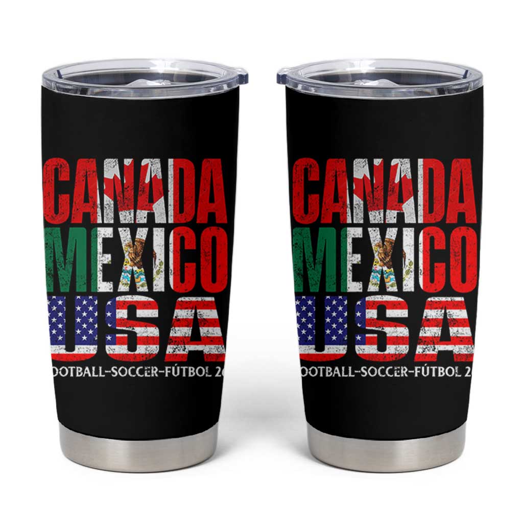 Soccer Lover Tumbler Cup Canada Mexico USA Pride Football Futbol 2026