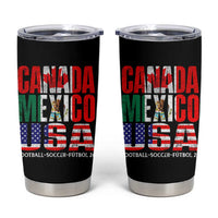 Soccer Lover Tumbler Cup Canada Mexico USA Pride Football Futbol 2026