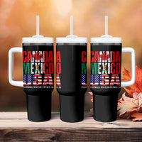Soccer Lover Tumbler With Handle Canada Mexico USA Pride Football Futbol 2026