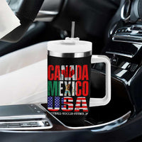 Soccer Lover Tumbler With Handle Canada Mexico USA Pride Football Futbol 2026