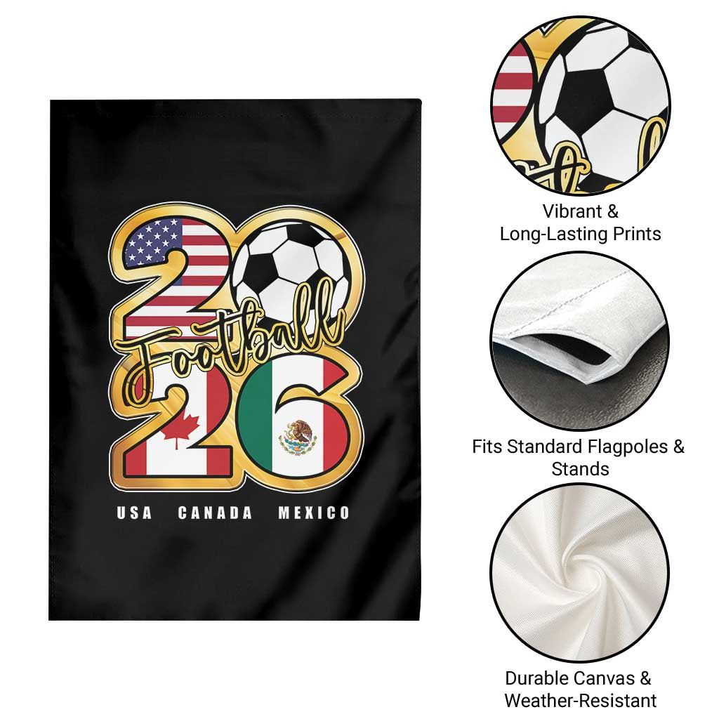 Soccer Football Lover Garden Flag USA Canada Mexico Pride 2026