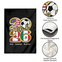Soccer Football Lover Garden Flag USA Canada Mexico Pride 2026
