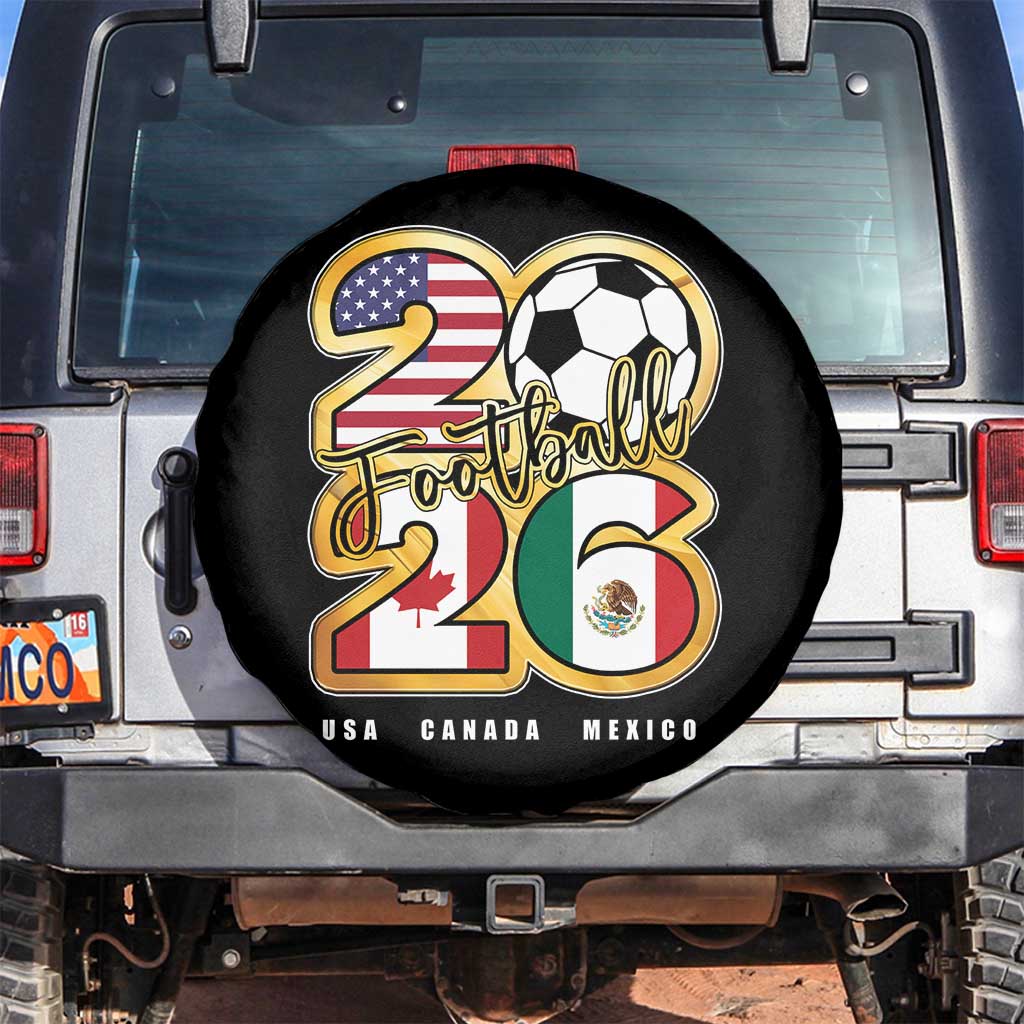 Soccer Football Lover Spare Tire Cover USA Canada Mexico Pride 2026