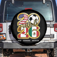 Soccer Football Lover Spare Tire Cover USA Canada Mexico Pride 2026