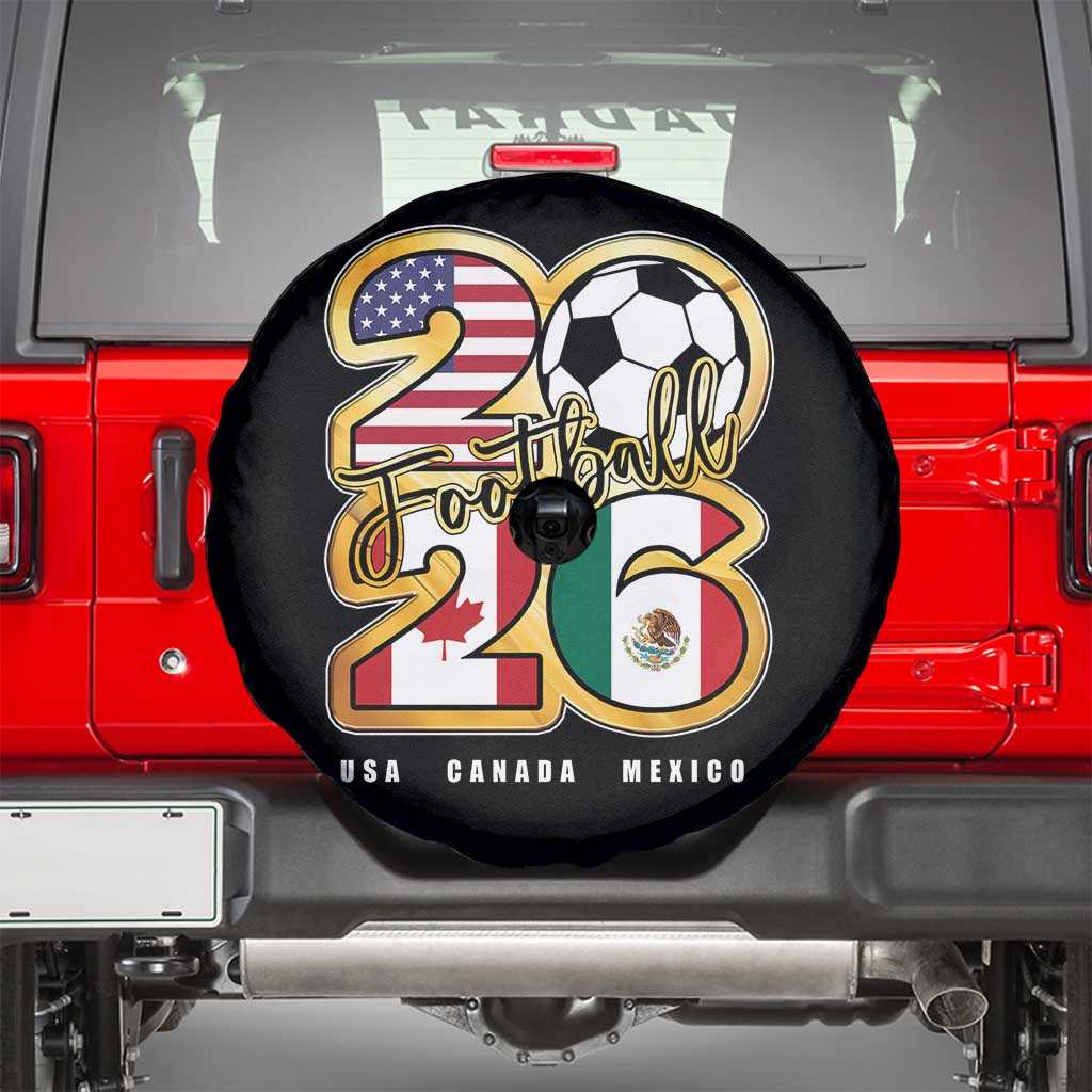 Soccer Football Lover Spare Tire Cover USA Canada Mexico Pride 2026