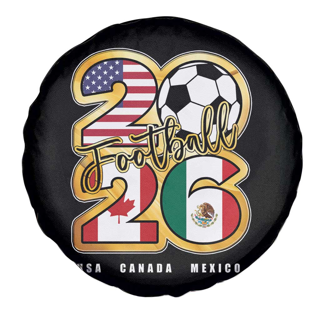 Soccer Football Lover Spare Tire Cover USA Canada Mexico Pride 2026