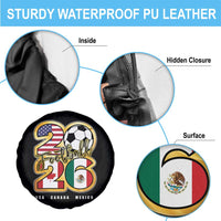 Soccer Football Lover Spare Tire Cover USA Canada Mexico Pride 2026