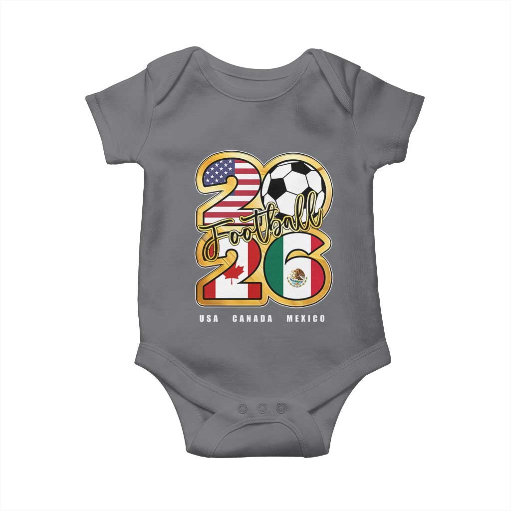 Soccer Football Lover Baby Onesie USA Canada Mexico Pride 2026