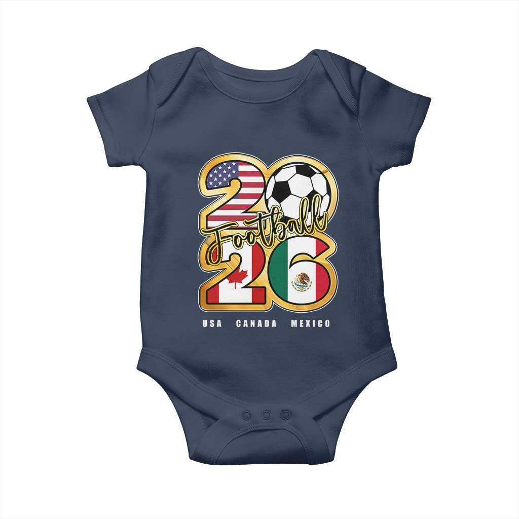 Soccer Football Lover Baby Onesie USA Canada Mexico Pride 2026