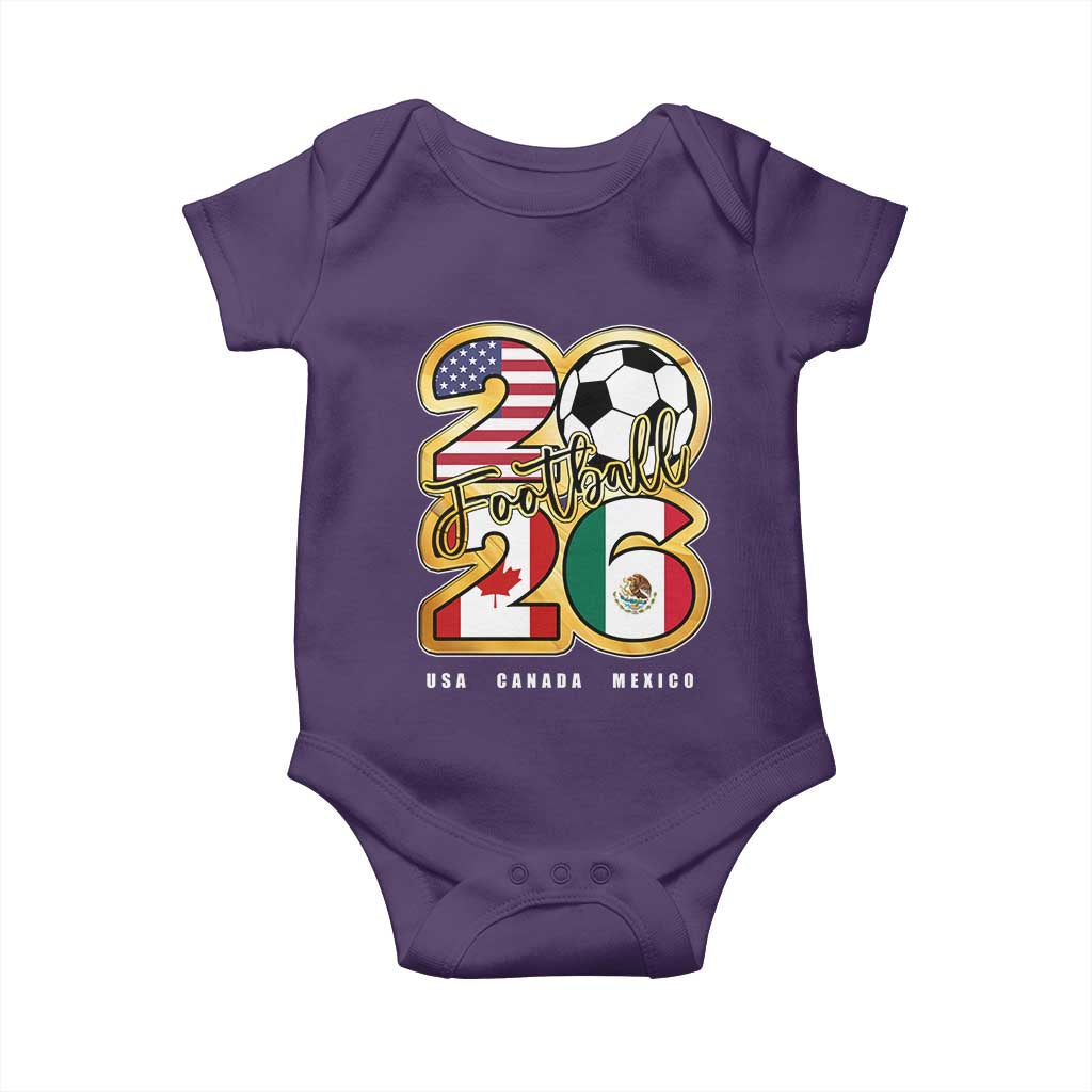 Soccer Football Lover Baby Onesie USA Canada Mexico Pride 2026