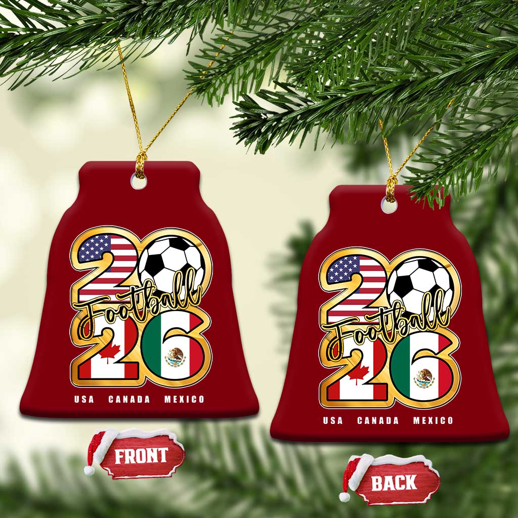 Soccer Football Lover Ceramic Ornament USA Canada Mexico Pride 2026