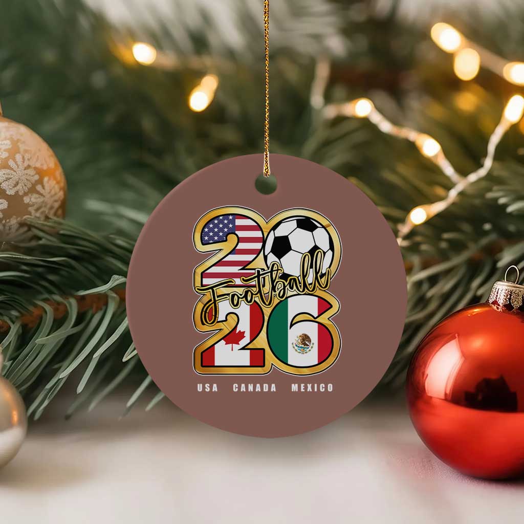 Soccer Football Lover Ceramic Ornament USA Canada Mexico Pride 2026
