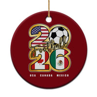 Soccer Football Lover Ceramic Ornament USA Canada Mexico Pride 2026
