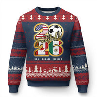 Soccer Football Lover Ugly Christmas Sweater USA Canada Mexico Pride 2026