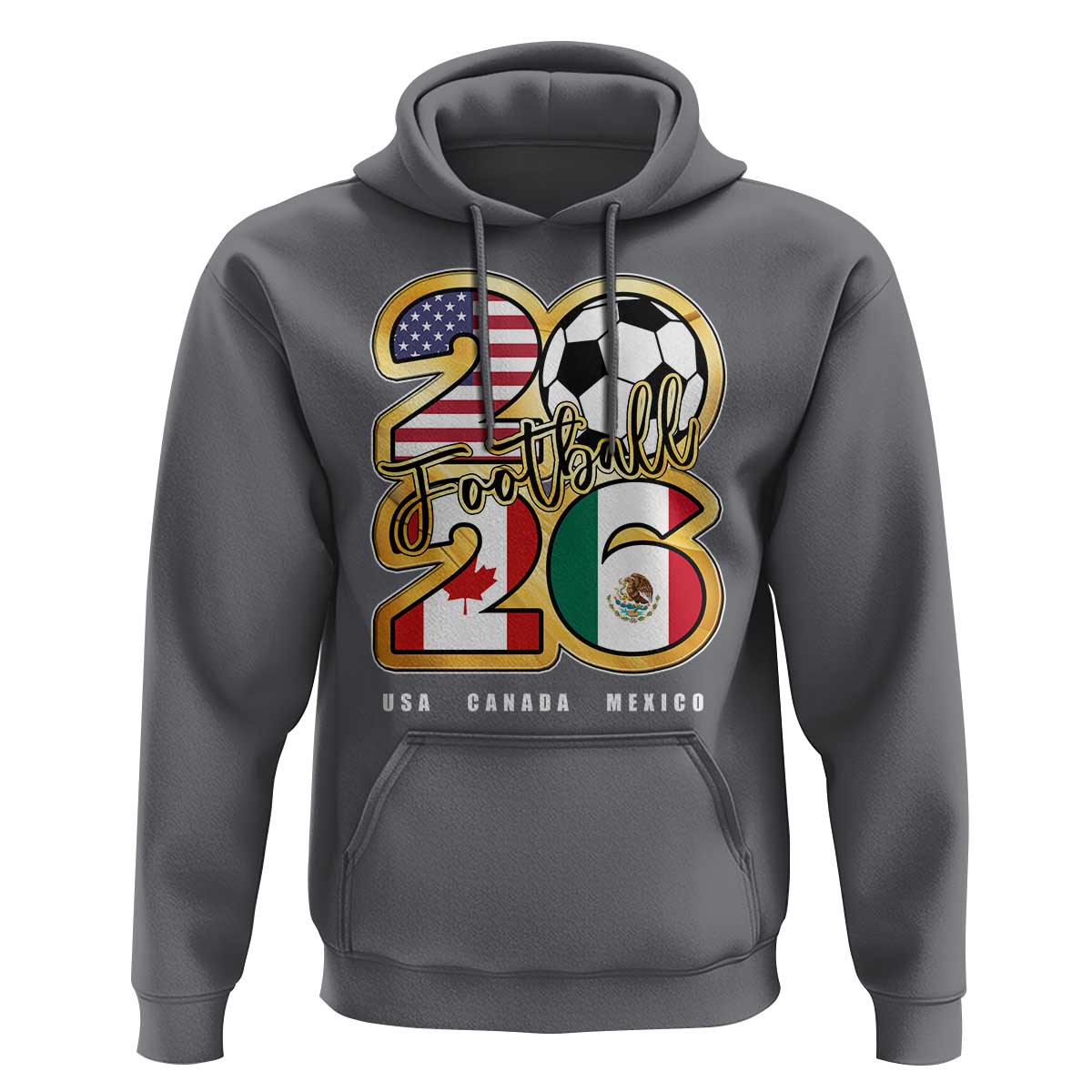 Soccer Football Lover Hoodie USA Canada Mexico Pride 2026
