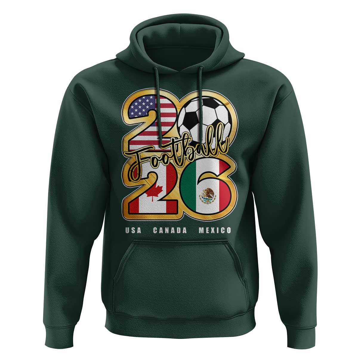 Soccer Football Lover Hoodie USA Canada Mexico Pride 2026