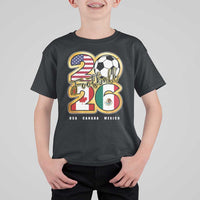 Soccer Football Lover T Shirt For Kid USA Canada Mexico Pride 2026