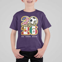 Soccer Football Lover T Shirt For Kid USA Canada Mexico Pride 2026