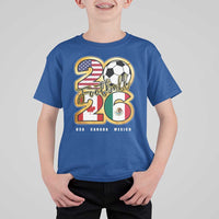 Soccer Football Lover T Shirt For Kid USA Canada Mexico Pride 2026