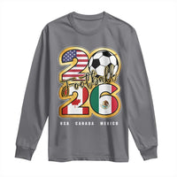 Soccer Football Lover Long Sleeve Shirt USA Canada Mexico Pride 2026