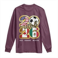 Soccer Football Lover Long Sleeve Shirt USA Canada Mexico Pride 2026