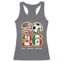 Soccer Football Lover Racerback Tank Top USA Canada Mexico Pride 2026