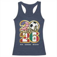 Soccer Football Lover Racerback Tank Top USA Canada Mexico Pride 2026