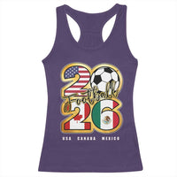 Soccer Football Lover Racerback Tank Top USA Canada Mexico Pride 2026