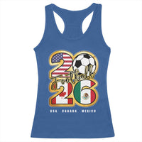 Soccer Football Lover Racerback Tank Top USA Canada Mexico Pride 2026