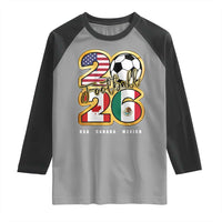 Soccer Football Lover Raglan Shirt USA Canada Mexico Pride 2026