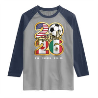Soccer Football Lover Raglan Shirt USA Canada Mexico Pride 2026