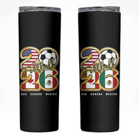 Soccer Football Lover Skinny Tumbler USA Canada Mexico Pride 2026