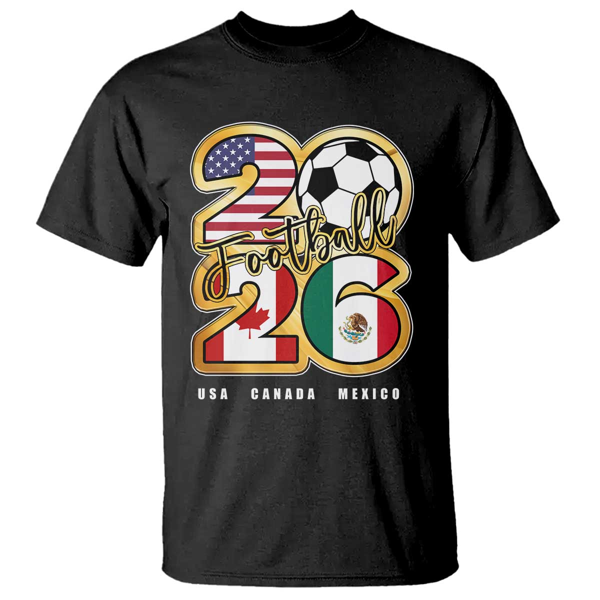 Soccer Football Lover T Shirt USA Canada Mexico Pride 2026