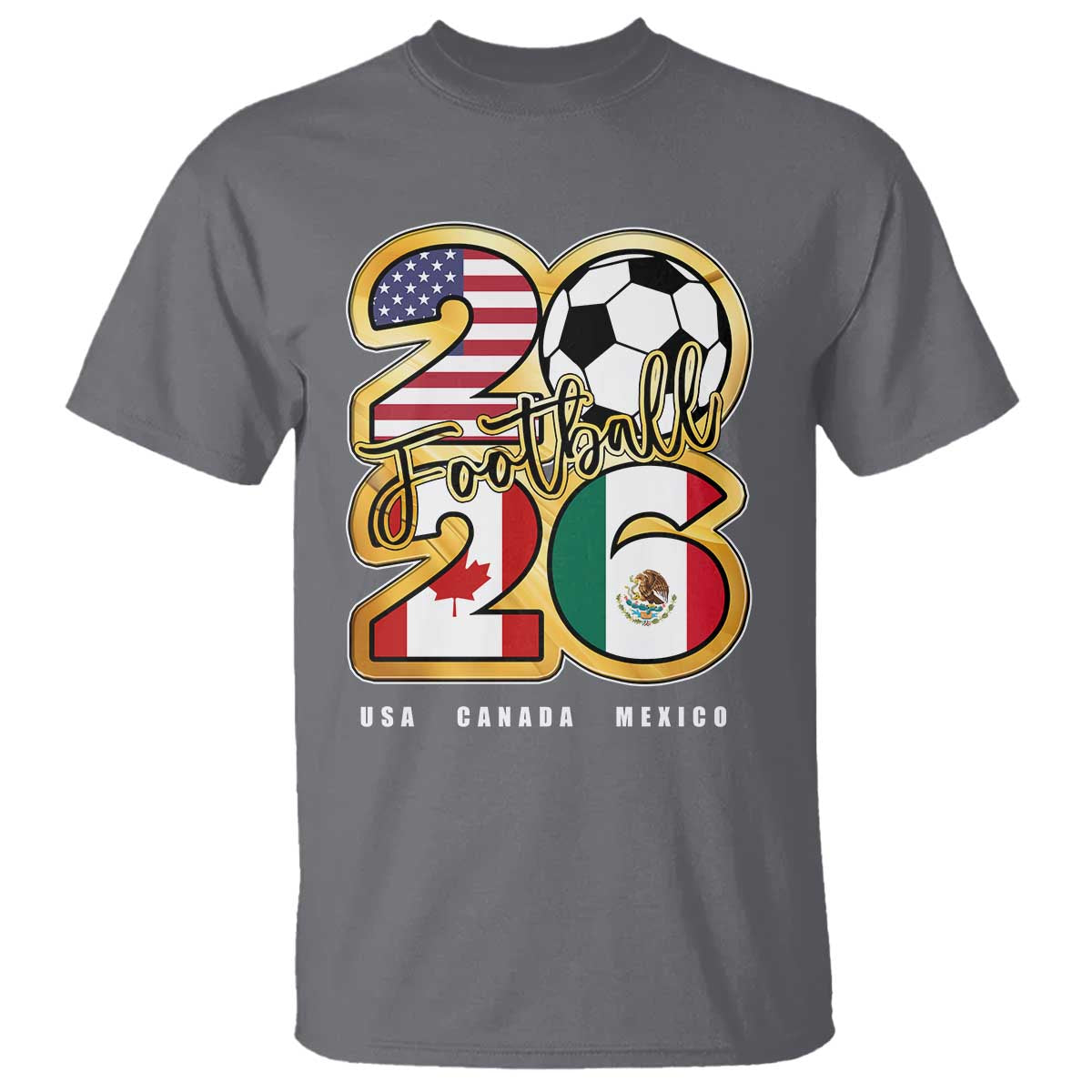 Soccer Football Lover T Shirt USA Canada Mexico Pride 2026