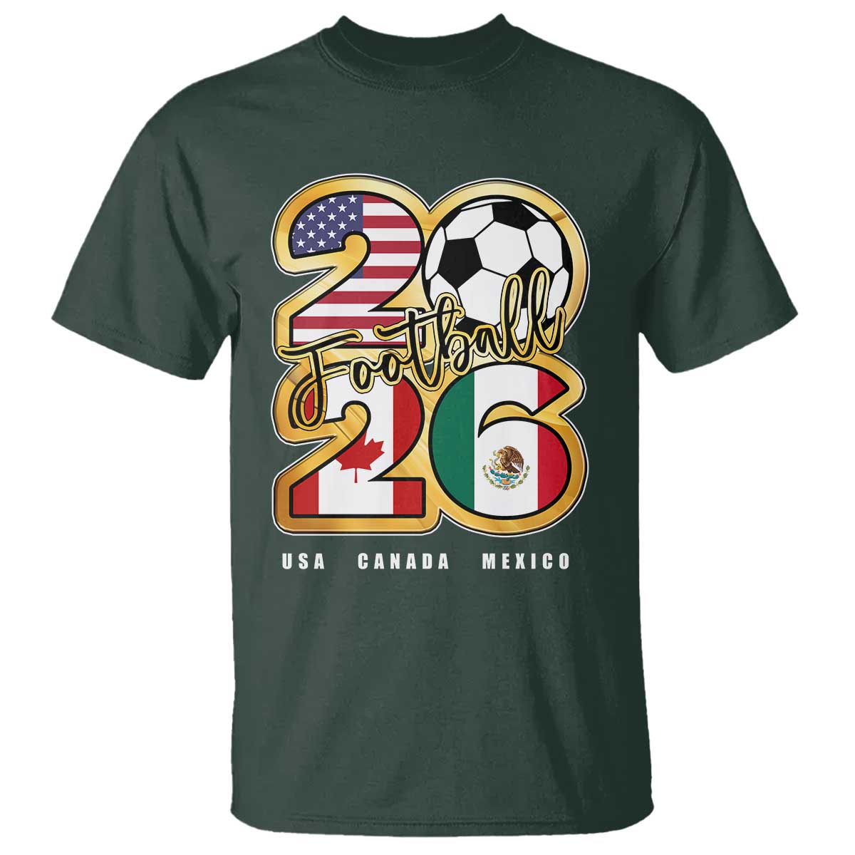 Soccer Football Lover T Shirt USA Canada Mexico Pride 2026