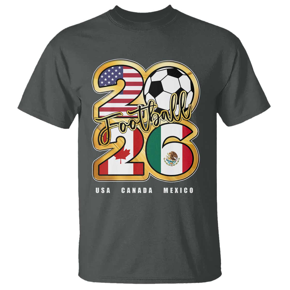 Soccer Football Lover T Shirt USA Canada Mexico Pride 2026
